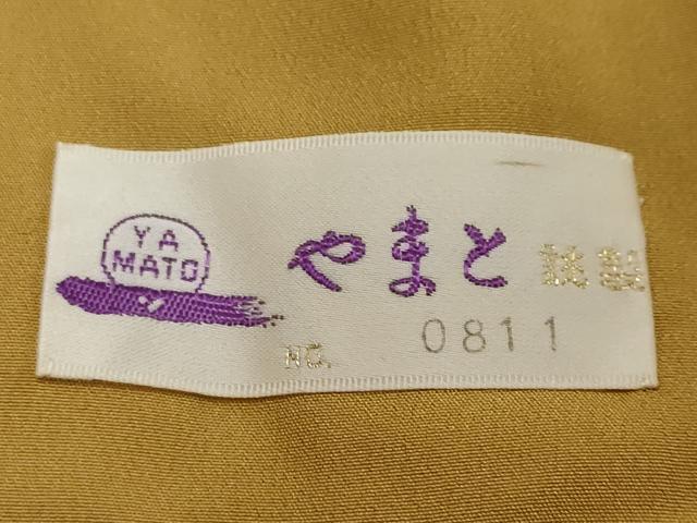平和屋着物●上質な色無地 山吹茶色 やまと誂製 正絹 逸品 DABI2529ud