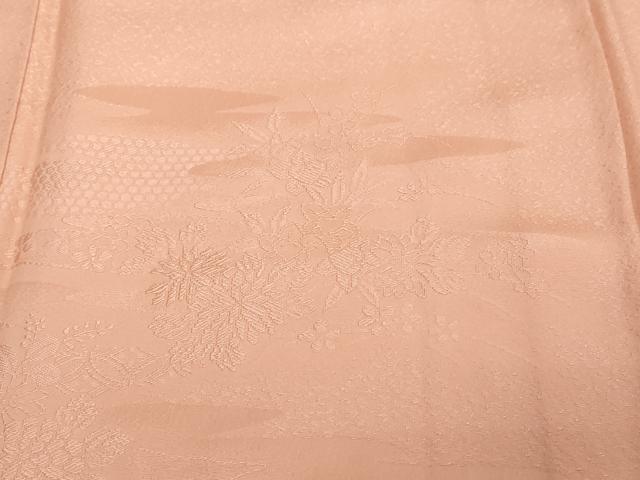 平和屋着物●豪華色留袖 エ霞草花文 宍色 正絹 逸品 DABI2534ud