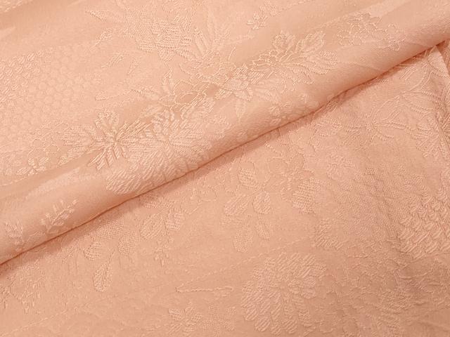 平和屋着物●豪華色留袖 エ霞草花文 宍色 正絹 逸品 DABI2534ud