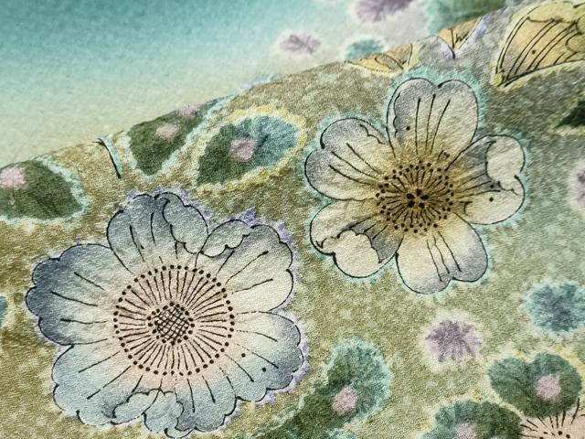 平和屋着物●訪問着 辻が花 暈し染め 正絹 逸品 DABI2539ud