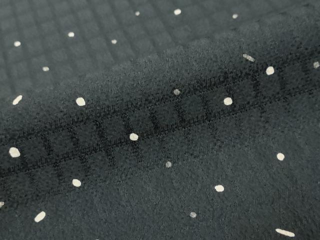 平和屋着物●上質な小紋 箔散らし文 黒地 正絹 逸品 DABI2545ud