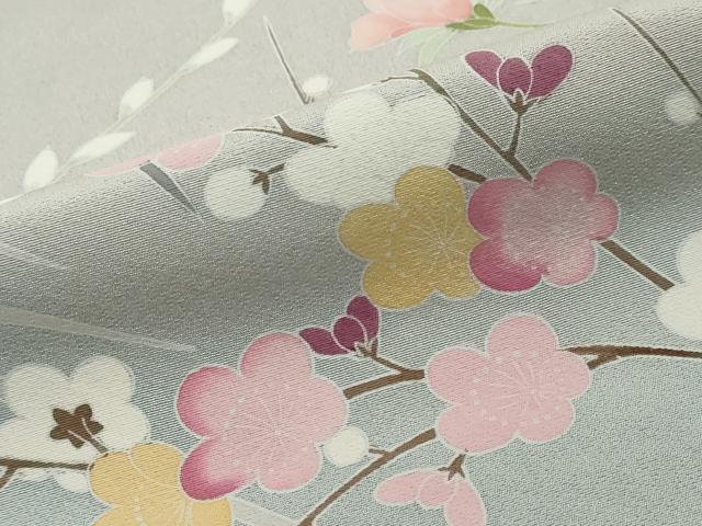 平和屋着物●訪問着 友禅 作家物 草花文 暈し染め 正絹 逸品 DABI2549ud