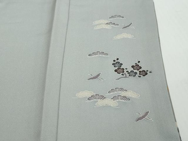 平和屋着物●訪問着 駒刺繍 色紙重ね飛鶴草花文 金彩 正絹 逸品 DABI2558ud