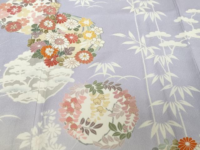 平和屋着物●訪問着 作家物 草花丸文 暈し染め 金彩 正絹 逸品 未使用 DABI2561ud