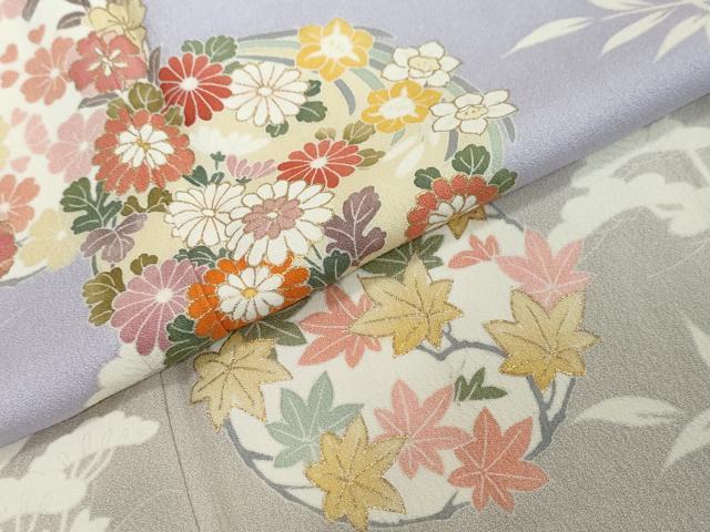 平和屋着物●訪問着 作家物 草花丸文 暈し染め 金彩 正絹 逸品 未使用 DABI2561ud