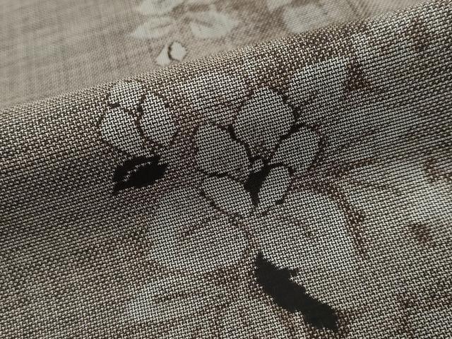 平和屋着物●本場大島紬 9マルキ 草花間道 ますいわ屋扱い 正絹 逸品 DABI2572ud