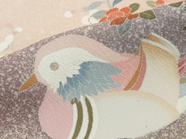 平和屋着物●訪問着 流水鴛鴦枝花文 暈し染め 金彩 正絹 逸品 DABI2577ud