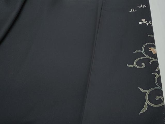 平和屋着物●西陣 京の名門 じゅらく謹製 帝王紫 訪問着 駒刺繍 花鳥文 暈し染め 正絹 逸品 DABI2589ud