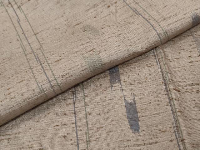 平和屋着物●ぜんまい紬 抽象間道 正絹 逸品 DABI2597ud