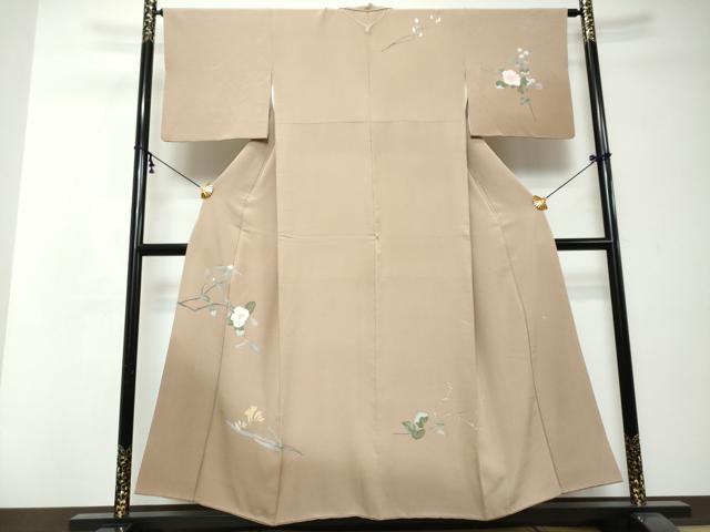 平和屋着物●訪問着 友禅 作家物 草花文 暈し染め 正絹 逸品 DABI2598ud