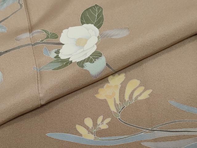 平和屋着物●訪問着 友禅 作家物 草花文 暈し染め 正絹 逸品 DABI2598ud