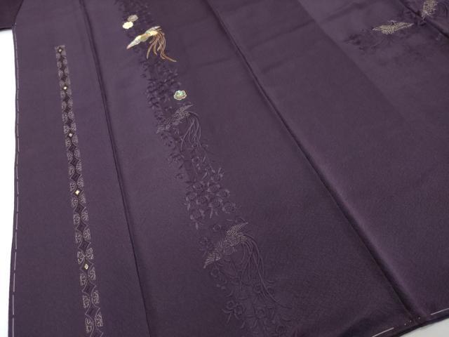 平和屋着物●訪問着 螺鈿 総刺繍 鳳凰草花文 金糸 正絹 逸品 未使用 DABI2605ud