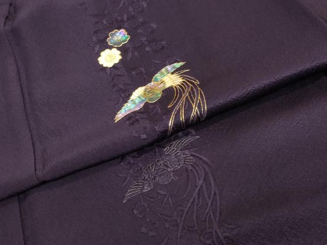 平和屋着物●訪問着 螺鈿 総刺繍 鳳凰草花文 金糸 正絹 逸品 未使用 DABI2605ud