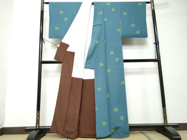 平和屋着物●世界的人形師 辻村寿三郎 ジュサブロー 小紋 舞桜文 正絹 逸品 DABI2610ud