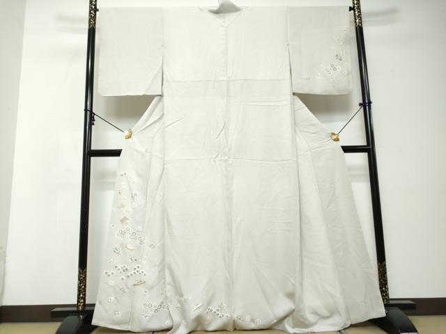 平和屋着物●訪問着 駒刺繍 吉祥宝尽くし文 金彩 正絹 逸品 DABI2626ud