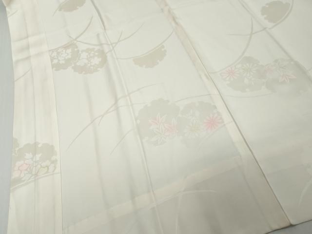 平和屋着物●振袖用長襦袢 無双仕立て 雪輪草花地紋 暈し染め ますいわ屋扱い 正絹 逸品 DABI2628ud