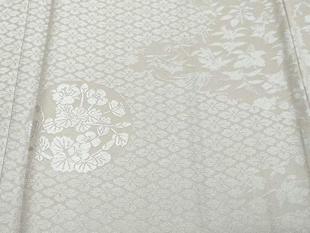 平和屋着物●無地絵羽訪問着 草花丸文 暁鼠色 ほていや扱い 正絹 逸品 未使用 DABI2635ud