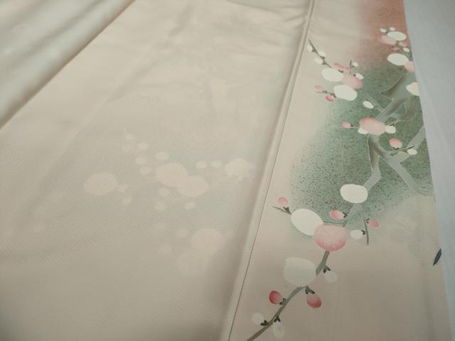 平和屋着物●訪問着 駒刺繍 草花文 暈し染め 金彩 正絹 逸品 DABI2643ud