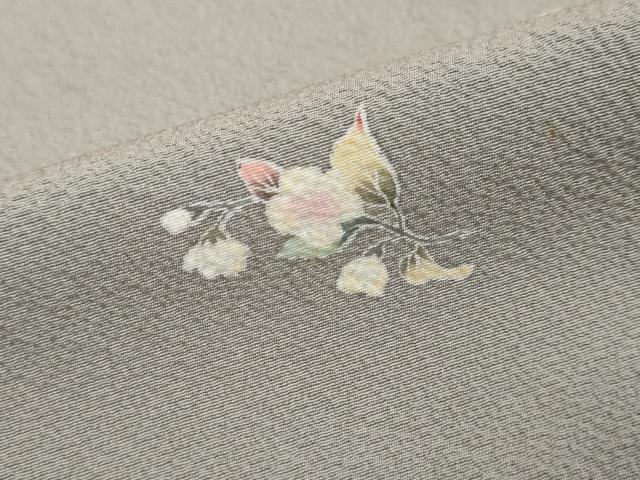 平和屋着物●上質な小紋 草花文 正絹 逸品 DABI2645ud