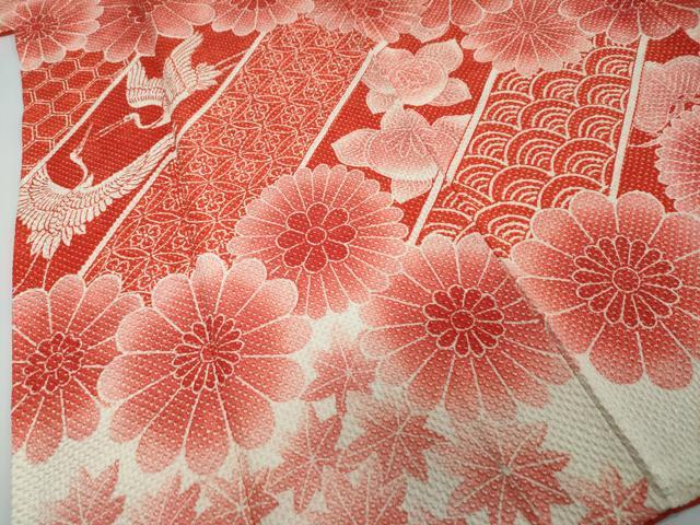 平和屋着物●豪華振袖 総絞り 吉祥飛鶴花文 正絹 逸品 DABI2646ud