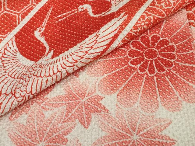 平和屋着物●豪華振袖 総絞り 吉祥飛鶴花文 正絹 逸品 DABI2646ud
