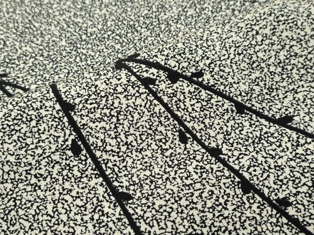 平和屋着物●二代目 川村久太郎 訪問着 枝蕾文 暈し染め 黒地 正絹 逸品 DABI2671ud