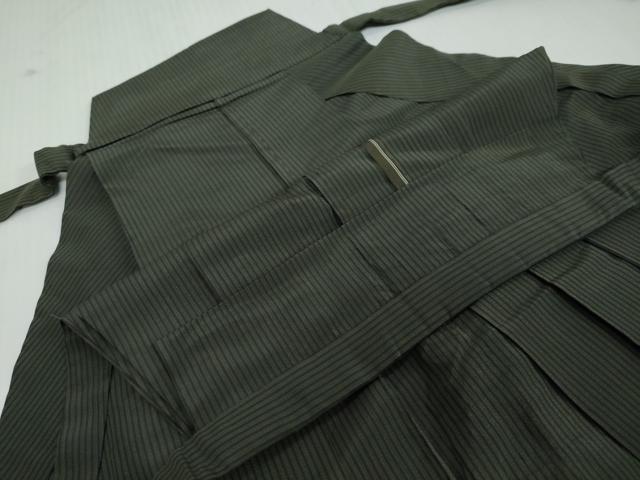平和屋着物●男性 馬乗り袴 縞 正絹 逸品 DABI2687ud