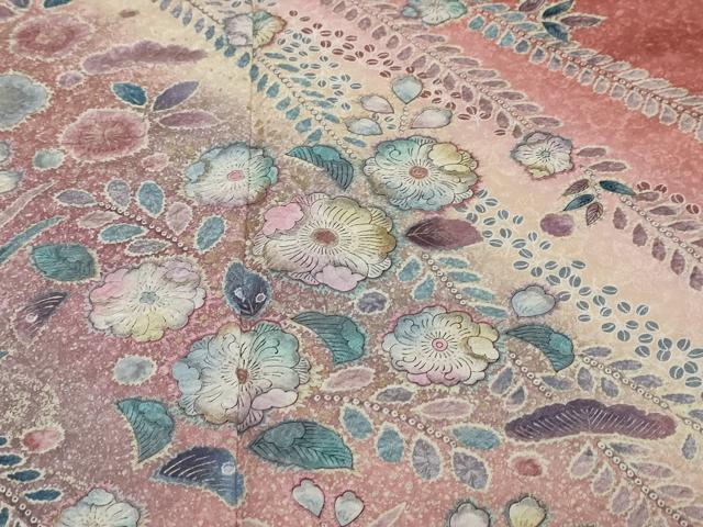 平和屋着物●訪問着 辻が花 暈し染め 金彩 正絹 逸品 DABI2692ud