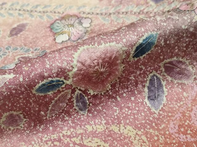 平和屋着物●訪問着 辻が花 暈し染め 金彩 正絹 逸品 DABI2692ud