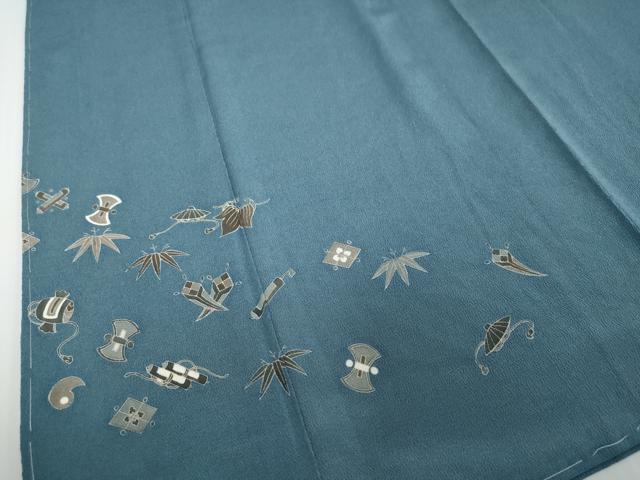 平和屋着物●豪華色留袖 作家物 宝尽くし文 鬼しぼ縮緬 正絹 逸品 未使用 DABI2693ud
