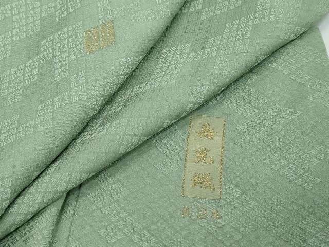 平和屋着物●上質な小紋 寿光織K24 花菱文 金糸 正絹 逸品 DABI2695ud