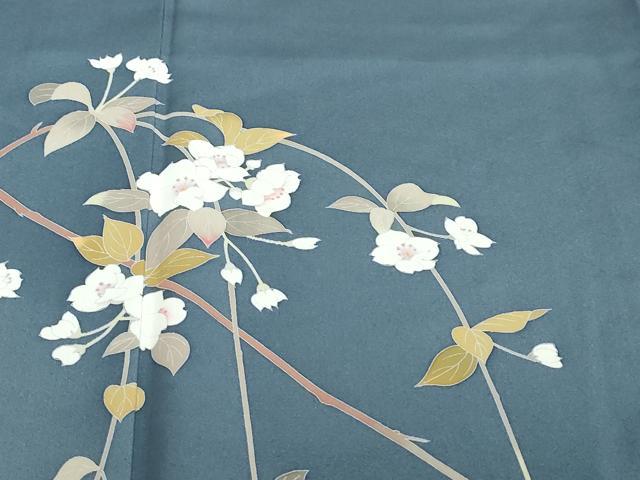 平和屋着物●訪問着 友禅 作家物 草花文 暈し染め 正絹 逸品 DABI2698ud