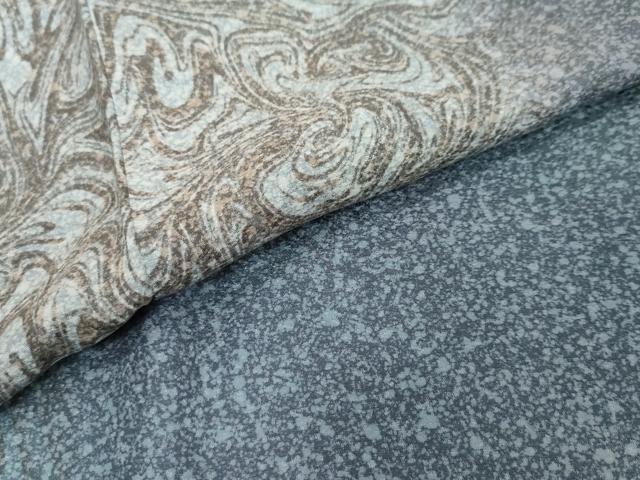 平和屋着物●長襦袢 無双仕立て 墨流し霞文 暈し染め 正絹 逸品 DABI2701ud