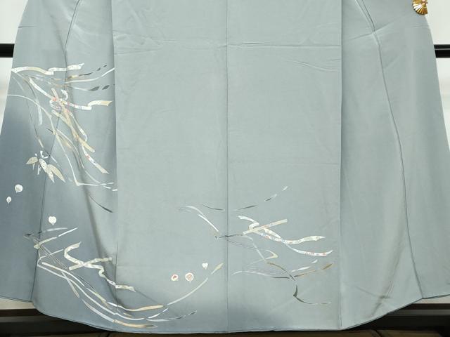 平和屋着物●訪問着 駒刺繍 吉祥熨斗楽器文 暈し染め 金彩 正絹 逸品 DABI2706ud
