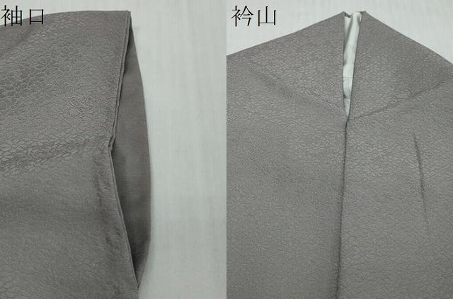 平和屋着物●上質な色無地 花尽くし地紋 藤色 正絹 逸品 DABI2713ud