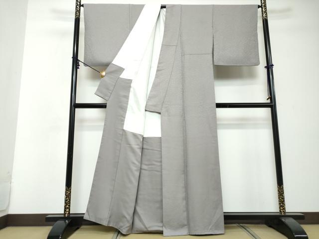 平和屋着物●上質な色無地 花尽くし地紋 藤色 正絹 逸品 DABI2713ud