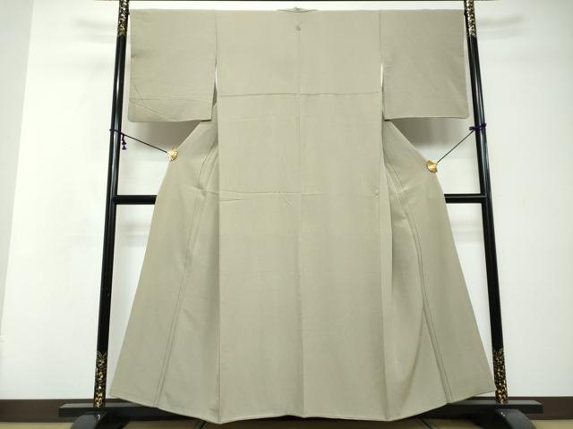 平和屋着物●上質な色無地 砂色 正絹 逸品 DABI2716ud