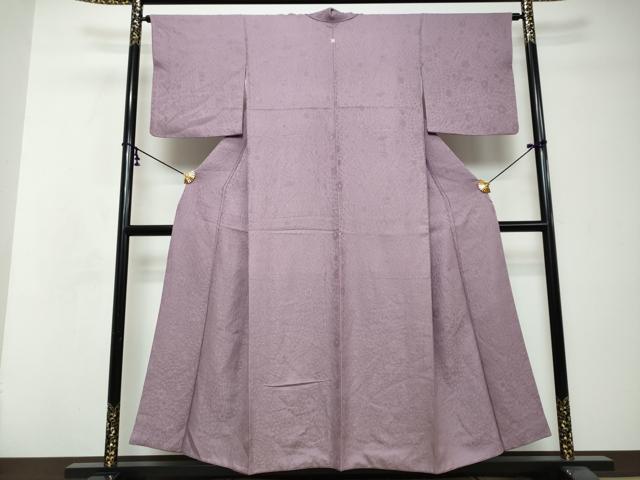 平和屋着物●上質な色無地 辻が花地紋 浅紫色 正絹 逸品 DABI2732ud