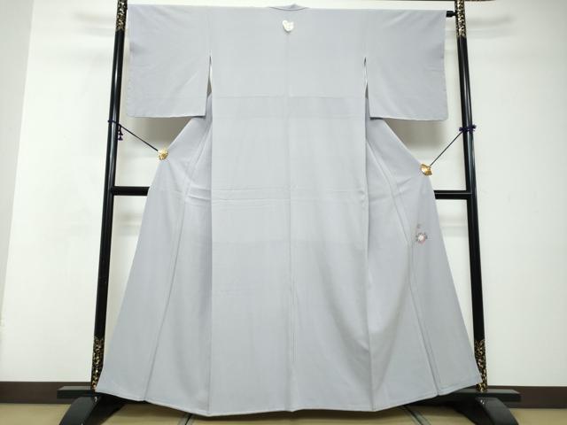平和屋着物●上質な色無地 暁鼠色 正絹 逸品 未使用 DABI2733ud