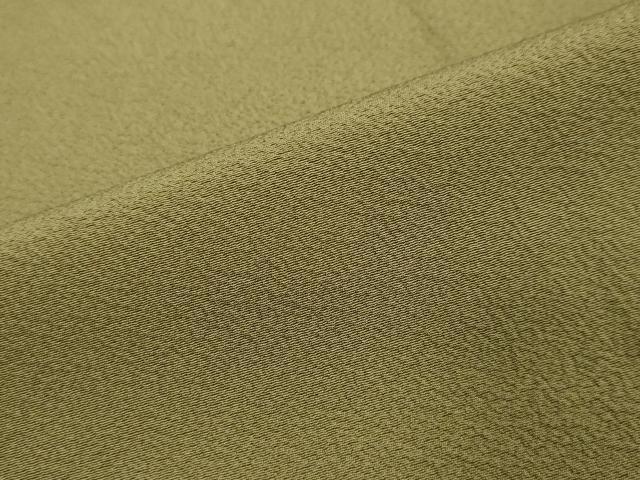 平和屋着物●上質な色無地 黄海松茶色 正絹 逸品 未使用 DABI2737ud