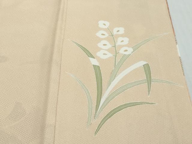 平和屋着物●訪問着 御所車花鳥文 暈し染め 金彩 正絹 逸品 DABI2746ud