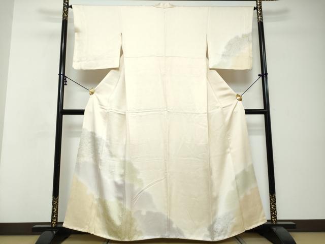 平和屋着物●訪問着 吉祥雪輪草花文 暈し染め 金彩 さが美扱い 正絹 逸品 DABI2750ud