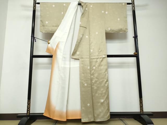 平和屋着物●上質な小紋 絞り 舞梅文 正絹 逸品 未使用 DABI2751ud