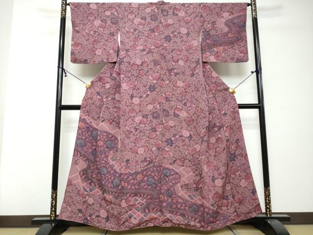 平和屋着物●訪問着 辻が花 正絹 逸品 DABI2758ud