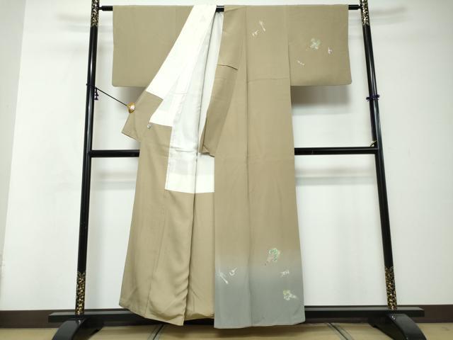 平和屋着物●訪問着 友禅 成物 暈し染め 正絹 逸品 DABI2771ud