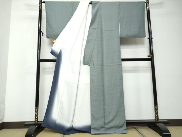 平和屋着物●江戸小紋 立分銅 正絹 逸品 DABI2777ud