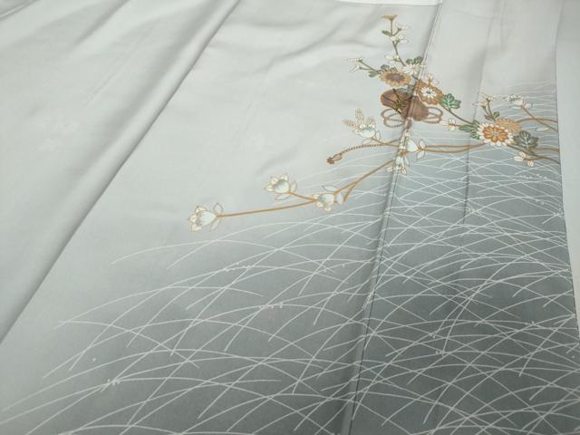 平和屋着物●訪問着 楽器草花文 暈し染め 金彩 正絹 逸品 DABI2779ud