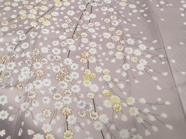 平和屋着物●訪問着 作家物 駒刺繍 枝花文 暈し染め 金彩 さが美扱い 正絹 逸品 DABI2782ud