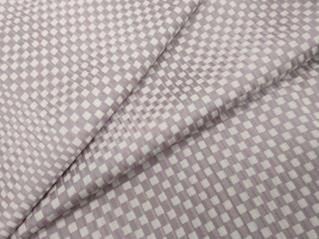 平和屋着物●上質な小紋 変わり格子文 正絹 逸品 DABI2791ud