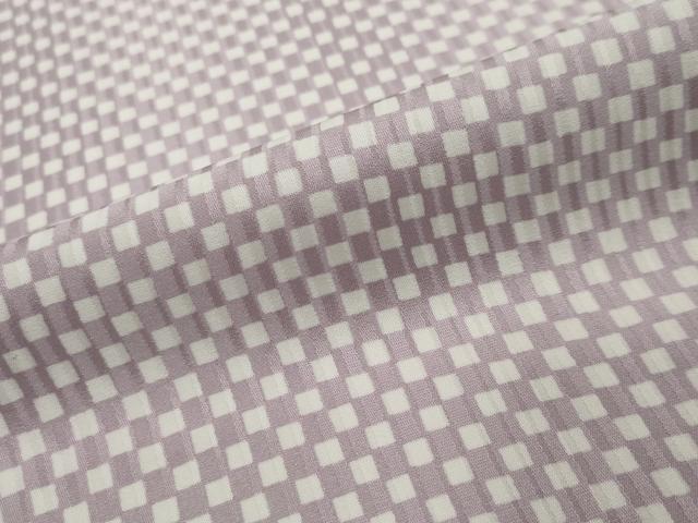 平和屋着物●上質な小紋 変わり格子文 正絹 逸品 DABI2791ud